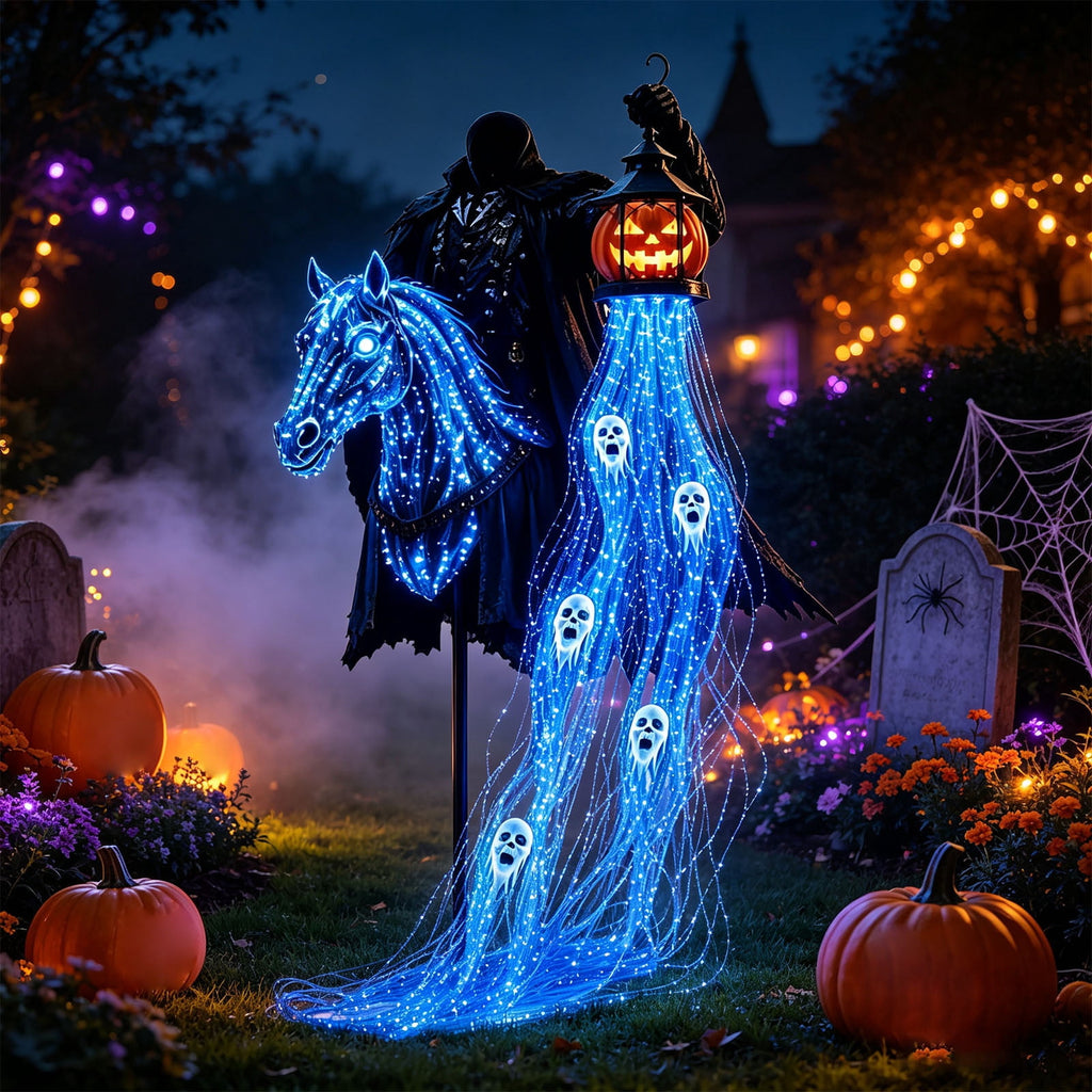Solar Halloween Metal Moon Black Cat Garden Stake with LED Pumpkin Lantern, Light Up Star Bat Yard Decor Stake, Spooky Outdoor Lawn Pathway Halloween Decoration