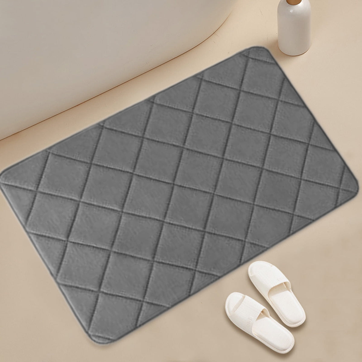 Mats Savings YZEGDCH Bathroom Rugs Gray Extra Soft Rugs Absorbent Quick Dry Machine Washable