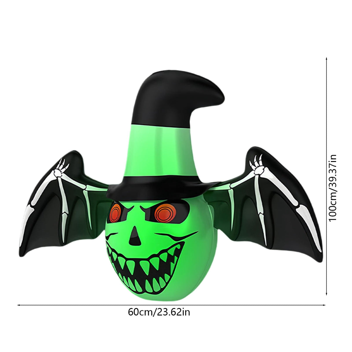 syligr Halloween Inflatable Decoration for Yard Garden, LED Color Changing Ghost Ball, PVC Blow Up Ornament for Lawn Patio Porch, Remote Control Glowing Decor for Halloween Party, 39x24 Inch