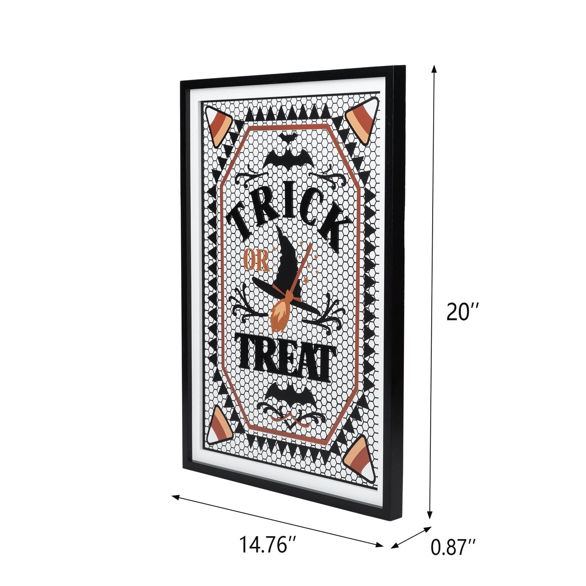 Trick or Treat Framed Wall Art, Multicolor, 14.8" x 20", Halloween by Way To Celebrate