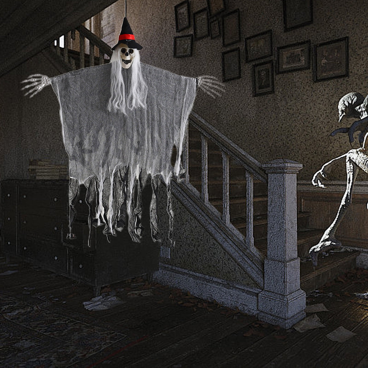 CXALSSY Halloween Decor, Halloween Decorations, Halloween Decorations Indoor, Halloween Indoor Decor, Hanging Halloween Skeleton Ghosts Hanging Skeleton Prop for Halloween Party