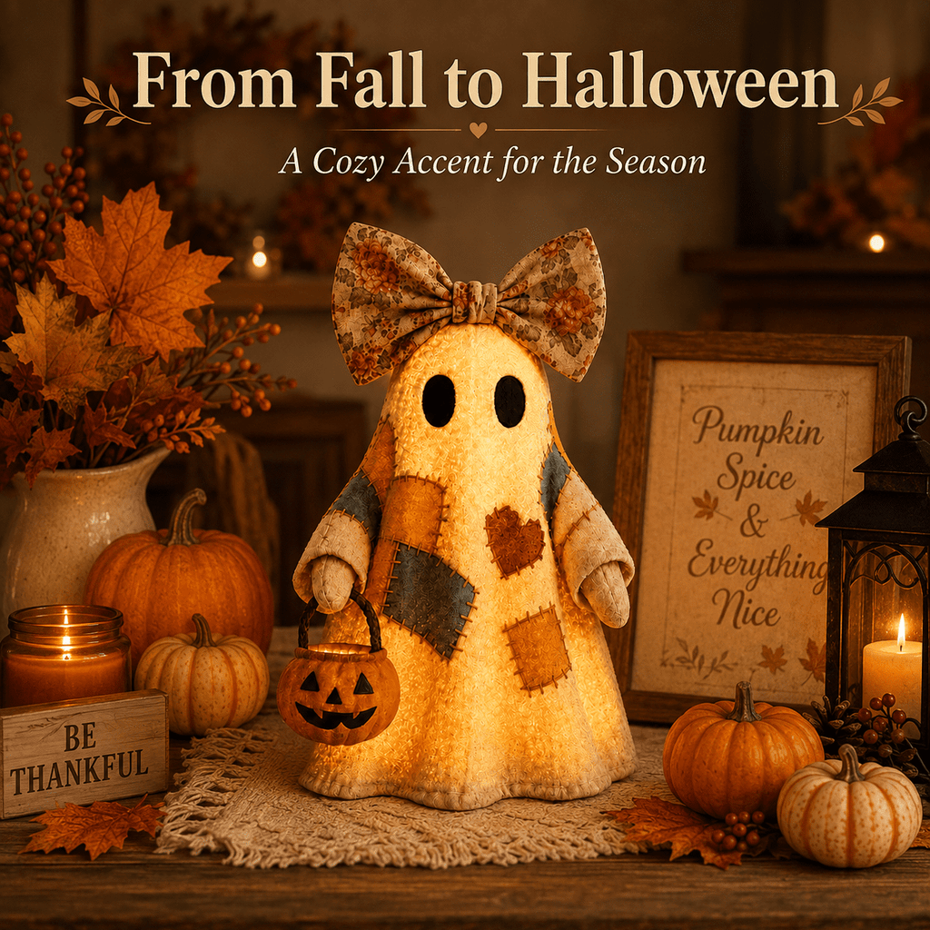 Diceymbol 11.81 Inch Halloween Ghost Night Light, Witch Hat Ghost Lamp with Jack O Lantern, Halloween Decorations Indoor for Table Mantel Party Decor