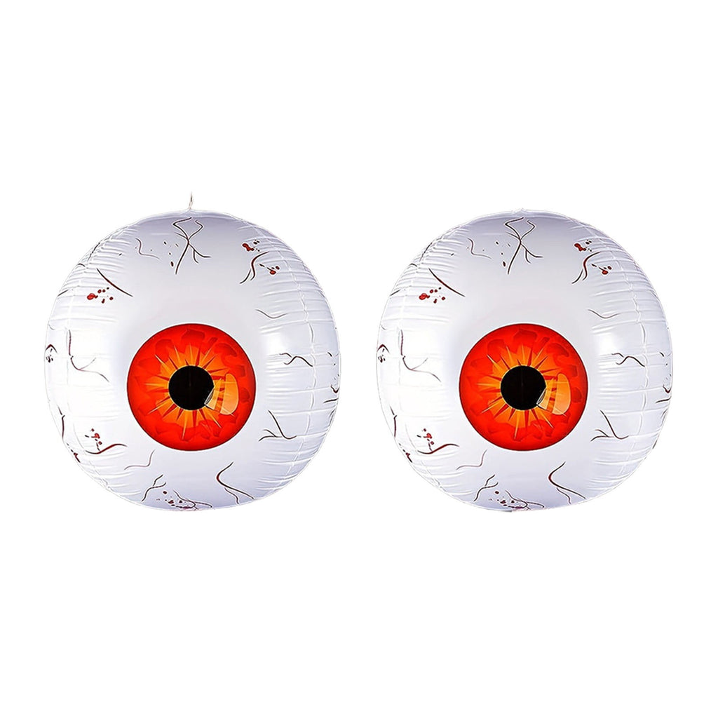 Halloween Decoration Outdoor Clearance Under $5.00!2PCS Halloween Inflatable Eyeball Decorations Bloodshot Eyeball Balloons Set Hanging Horror Eye Ornaments For Halloween Yard Window Party Decor