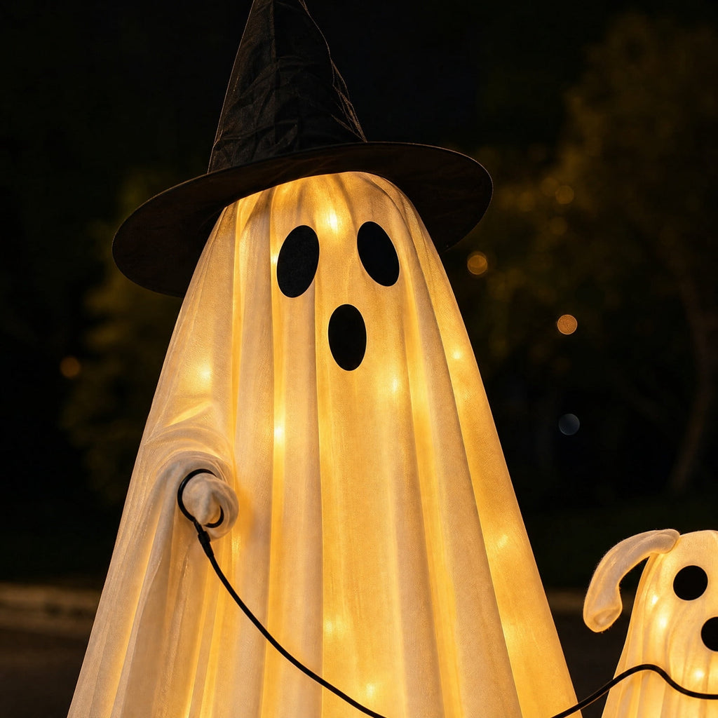 Halloween Decorations Outdoor Indoor, Wizard Ghost Dog Walking Set Two Piece Halloween Outdoor Patio Living Room Decor Halloween Decorations Clearance For Party Home