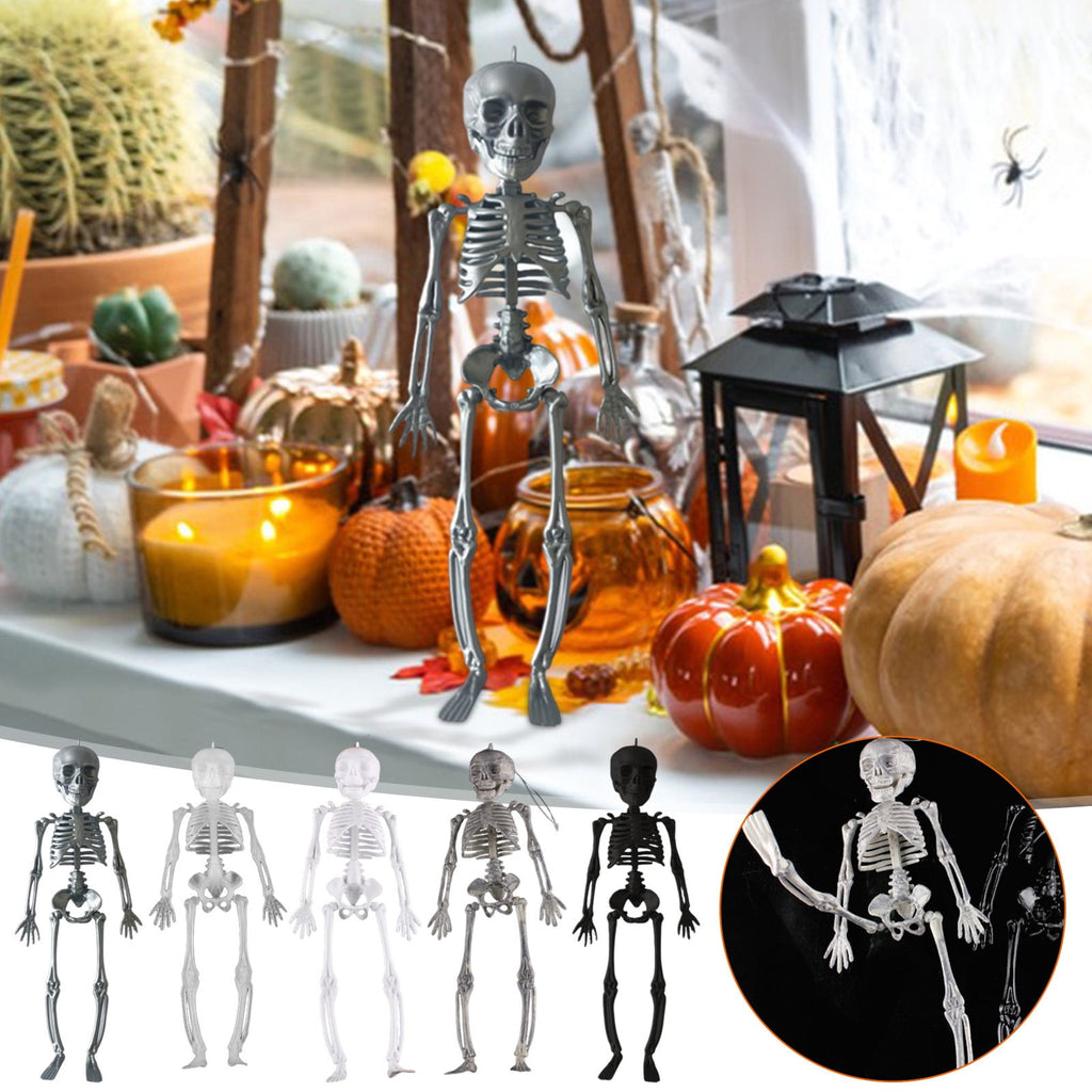 Darzheoy 11.5" Halloween Skeleton Decorations, Halloween Decoration Skeleton Room Venue Decoration Props Prankster Model Frame
