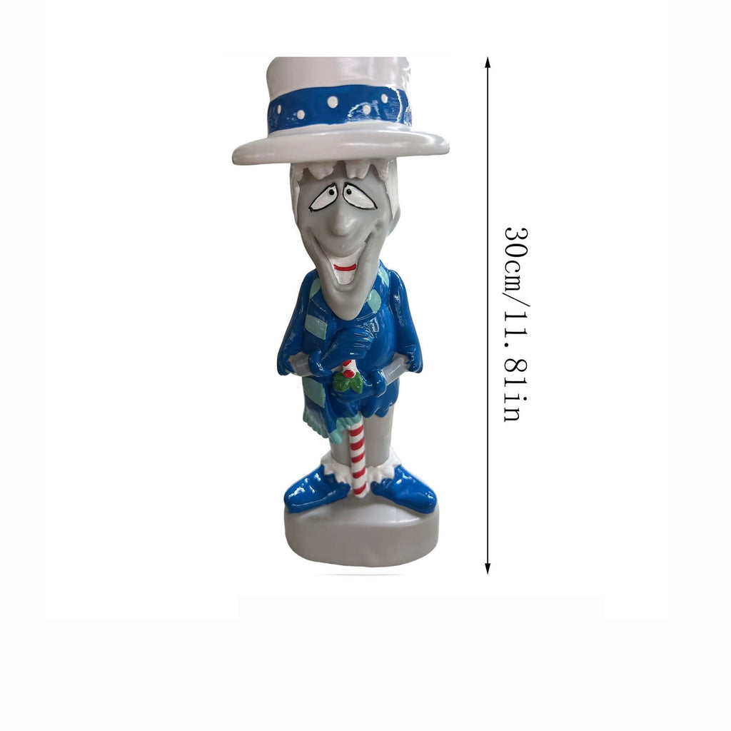 LED Lighted Blow Mold Holiday Figurine Vintage Style Glowing Character Ornament for Halloween Indoor Winter Home Decoration, 12 Inch
