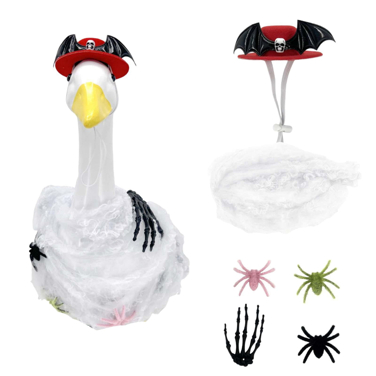 Halloween Garden Porch Decor, Porch Goose Outfits Halloween, 23 Inch Porch Goose Outfits, Witch Dress and Hat Set, Fits 23X11X26 Inch Standing Plush Goose for Front Porch Lawn