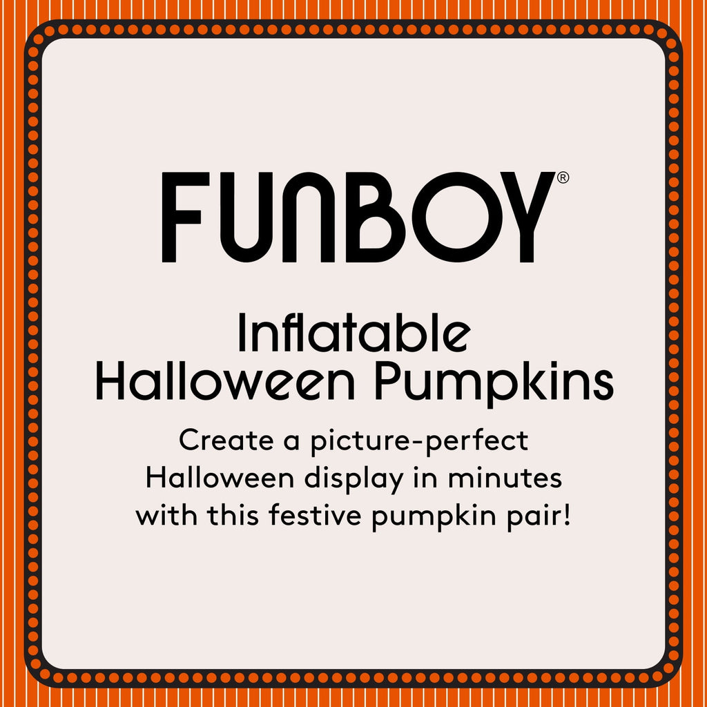 FUNBOY Inflatable Pumpkin Halloween Decorations Outdoor 2-Pack