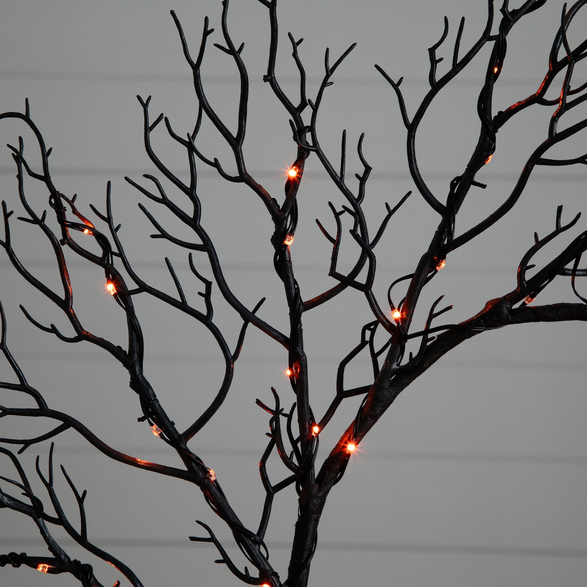 Nearly Natural 23in. Pre-Lit Halloween Black Fall Wreath with 60 Orange and Purple LED Lights