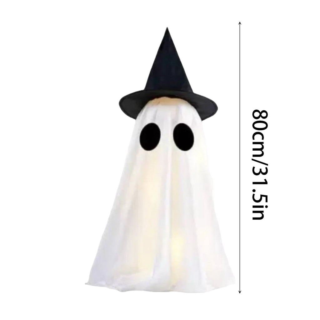 Halloween Decorations Indoor Light Up Ghosts with Bow, Easy to Assemble Light Up Spooky Ghosts Decoration Halloween Party Decorations for Porch Yard Mantel Home