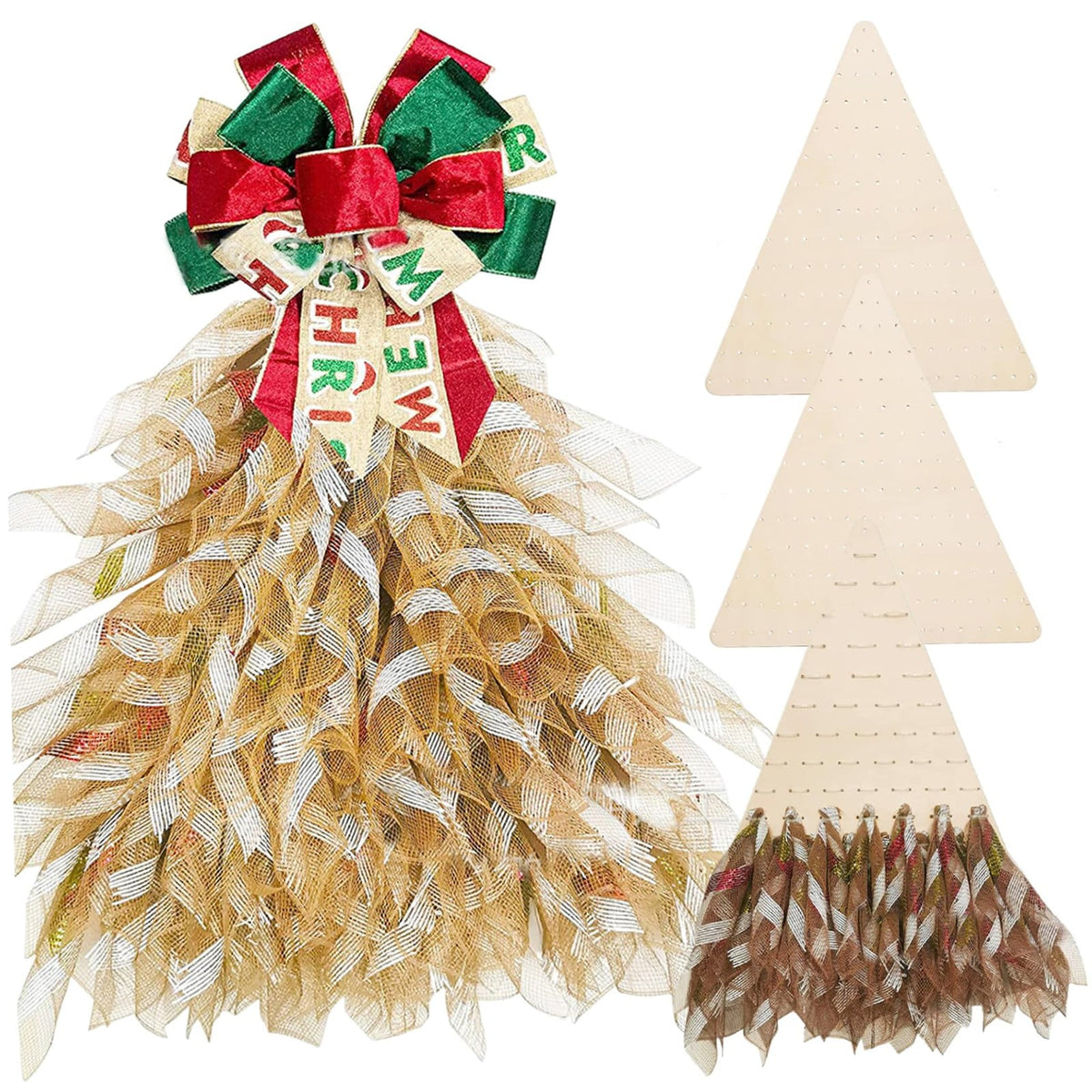 3Pcs Wreath Base Wreath Boards 15.7 x 18 Wood Triangular Wreath Frame with Holes Decorative DIY Crafts Wreath Form for Halloween & Christmas Wreath,Door and Wall Decoration,A