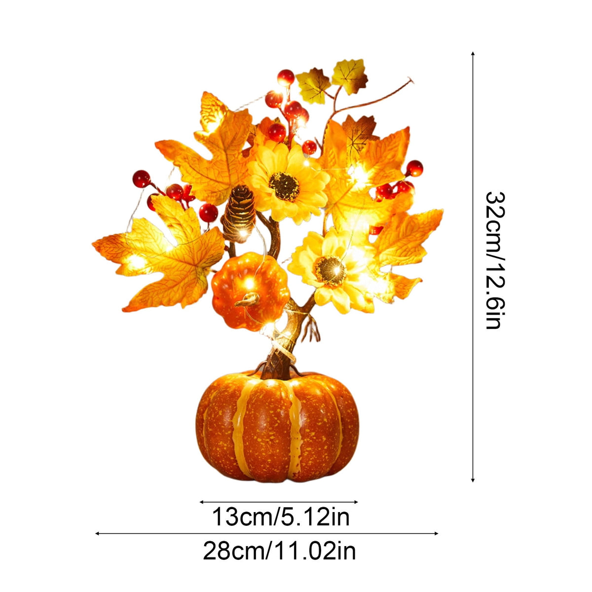 YIMWNYI Halloween Simulation Pumpkin Tree Decoration, Autumn Thanksgiving Home Decor, Festive Ornaments for Dining Table and Living Room, Perfect for Fall Celebration, Faux Floral Centerpiece