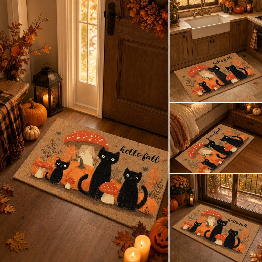 Front Door Mat Indoor Outdoor Entrance Rug, Semicircular Entrance Mat, Half Round Waterproo Non-Slip Durable Rubber Doormat for Garage, Patio, 29.5 inch