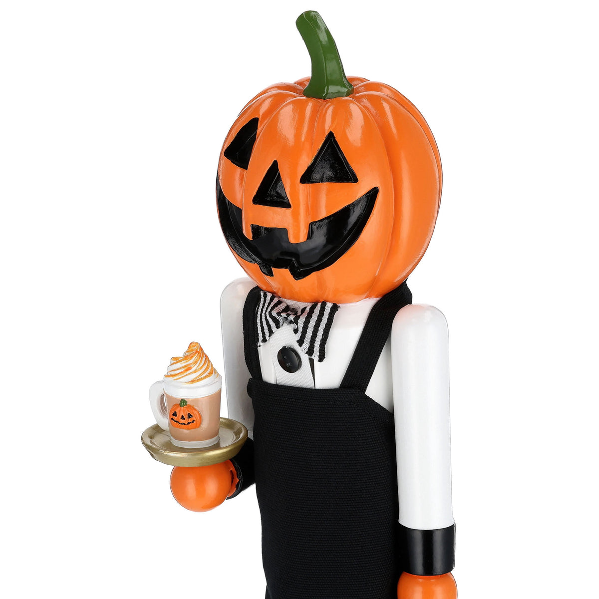 Wooden Pumpkin Nutcracker Tabletop Decoration, Multicolor, 14.8", Halloween by Way To Celebrate