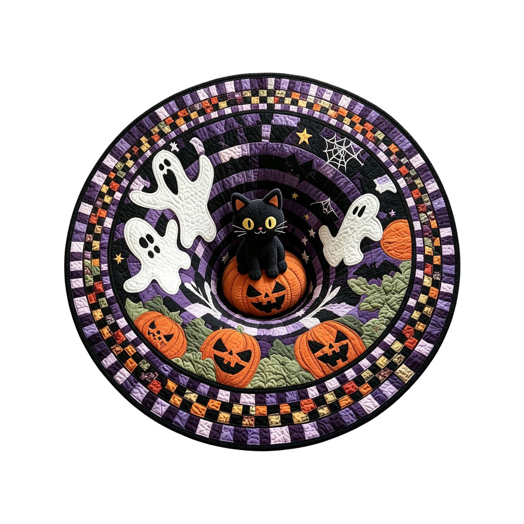 Win s Way 3D Illusion Round Halloween Rug Optical Illusion Doormat Non- Washable Entryway Decor Spooky Fall Front Door Mat for Party Decoration Available in 15.8/23.6/31.5 Inch