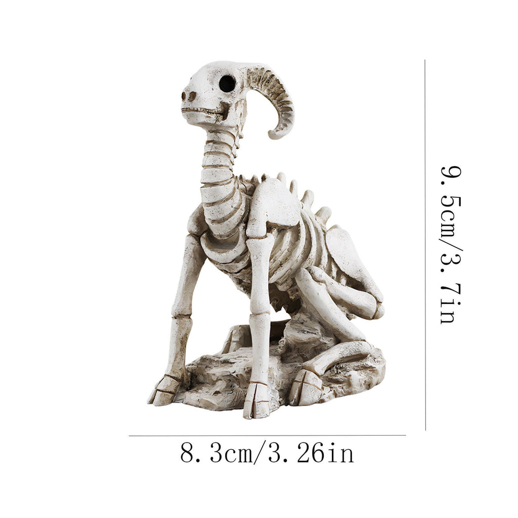Dmlowu Animal Skeletons Halloween Decorations, 3.5x8" Plastic Halloween Skeleton for Home Decor, Spooky Human Skeleton for Halloween Decorations Outdoor & Infoor