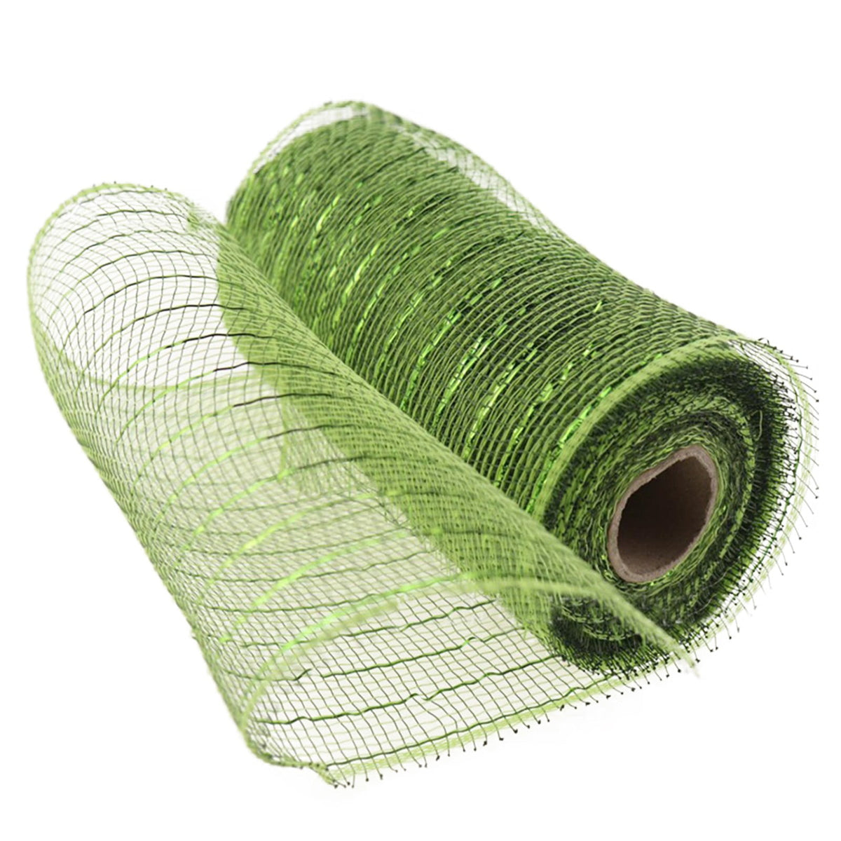 15cm x 10 Yard Poly Decorating Mesh Ribbon with Metallic Foil Each Roll for Wreaths, Swags Bows Wrapping and Decorating Projects-1 Roll
