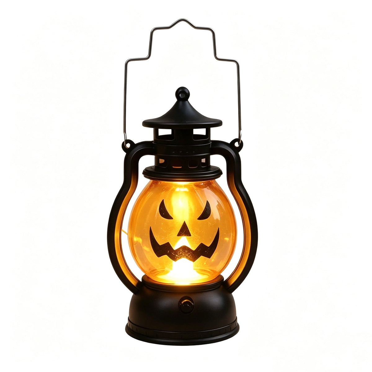 Cheapark Halloween Lanterns Decorations, Battery Operated Black Pumpkin Witch Lanterns, Flickering Light For Indoor Party Home Decor