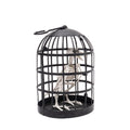 Clearance! Hanging Bird Skeleton Decoration,Scary Realistic Animal Crow Skeleton In The Cage,Scary Posable Movable Joints Raven Skeletons In Cage Prisoner For Halloween Haunted Houses Party Outdoor