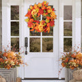 Halloween Wreaths for Front Door,Fall Wreath Thanksgiving Wreath,Harvest Wreath with Various Pumpkin Cluster of Berries Maple Leaves Pine Cones for Indoor Outdoor Wall Porch Patio Farmhouse