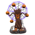 Hanging Solar Lights, Garden, Animated Halloween Ferris Wheel Tabletop Decor with Purple LED, Moving Skeleton Cauldrons, Spooky Tree Centerpiece for Party