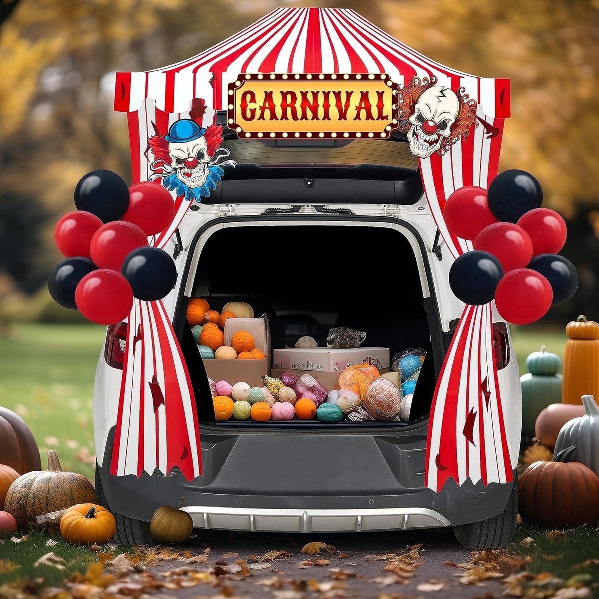 Joyfy Halloween Trunk or Treat Car Decorations Kit,Halloween Car Decorations Car Archway with Frankenstein Theme,Trunk or Treat Decorations for Suv,Halloween Outdoor Garage Door Party Decor
