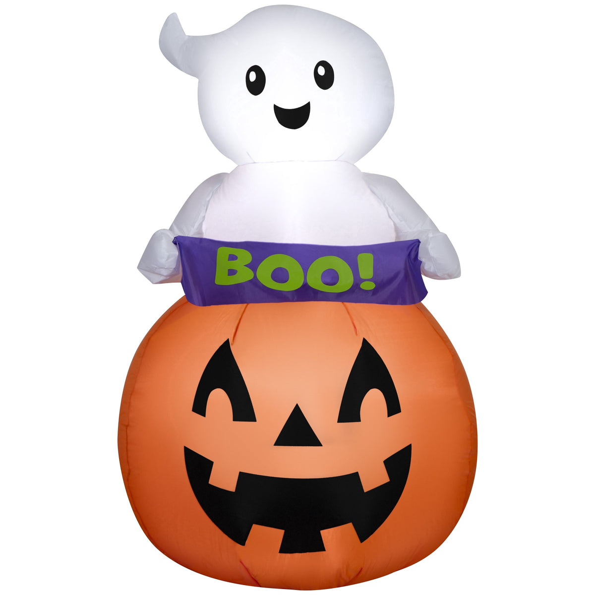 Baby Ghost in Jack-o'-Lantern with Banner Airblown Yard Inflatable, Multicolor, 3.5', Halloween by Way To Celebrate