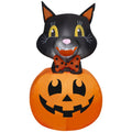 Vintage Cat in Jack-o'-Lantern Airblown Yard Inflatable, Multicolor, 3.5', Halloween by Way To Celebrate