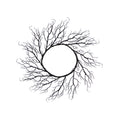 Nearly Natural 23in. Pre-Lit Halloween Black Fall Wreath with 60 Orange and Purple LED Lights