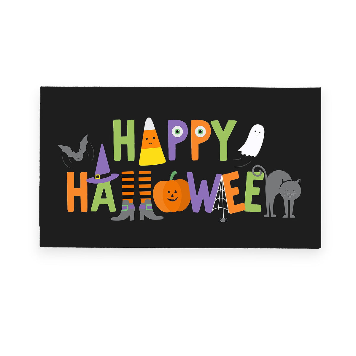 Personalization Mall Happy Halloween Doormat- 18x27