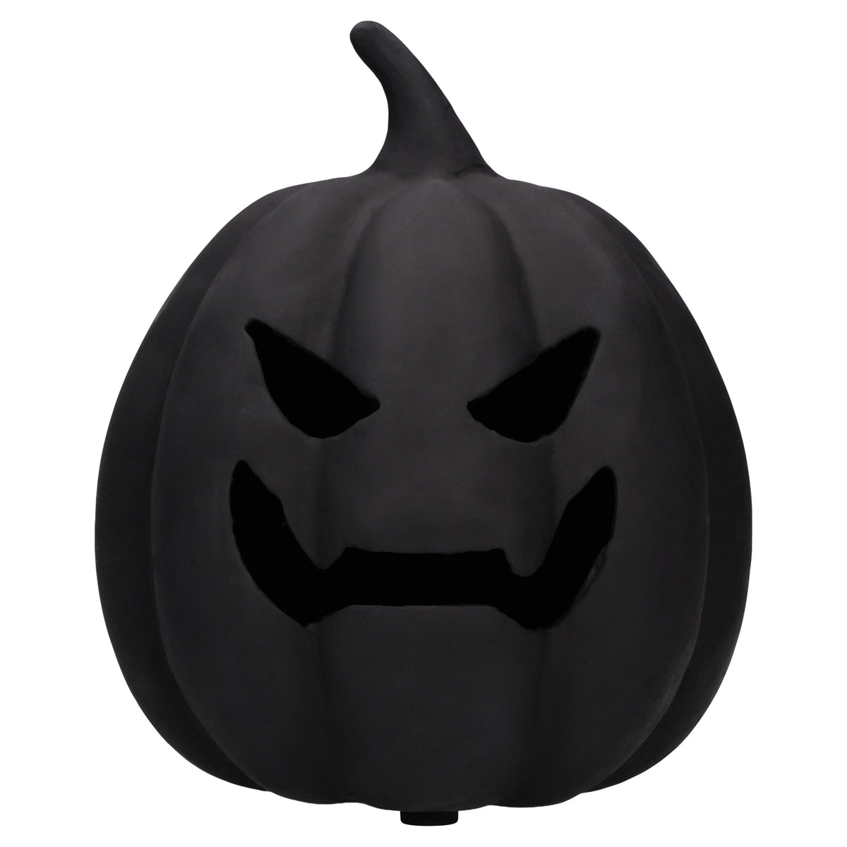 Paper Mache Jack-o'-Lantern Decoration, Black, 8.3", Halloween by Way To Celebrate