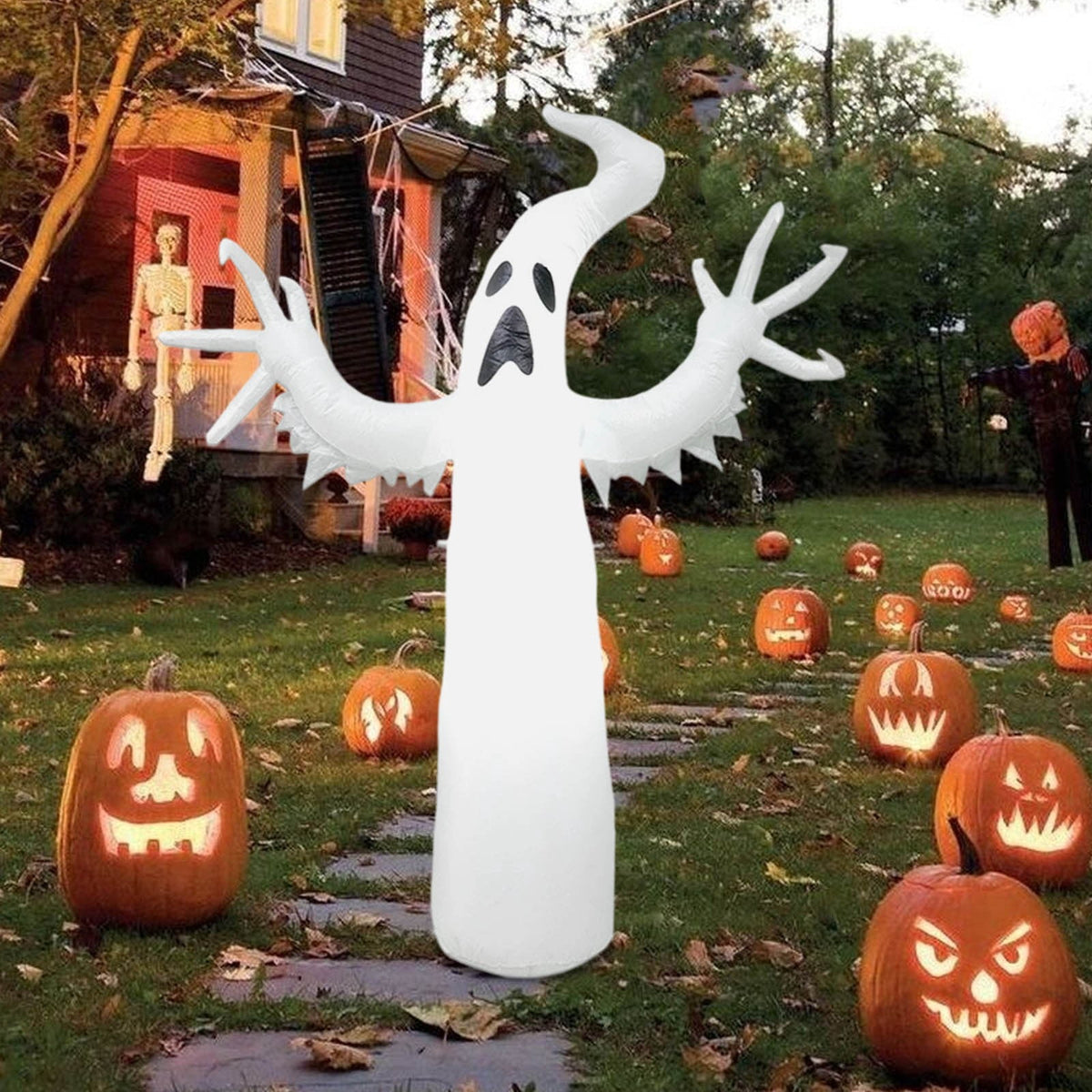 SUYOLL Halloween Decorations Indoor Inflatable Decorations 6FT Glowing Scary Party Yard Decoration Desktop Ornament Prop Decal