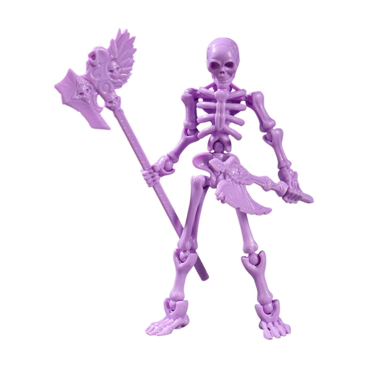 Skeleton Movable Model With Complete Articulated Joints For Easy And Free Posing To Create Any Scene, Equipped With A Variety Of Weapons Such As Axe To Customize Your Display And