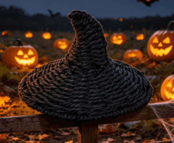 THOPBPRK 2026 Black Halloween Woven Pumpkin Jack-O'-Lantern, Halloween Decorations Pumpkin, USE LED Candle, Rattan Fall Halloween Decor for Home, 1Pack 11.8 Inch A