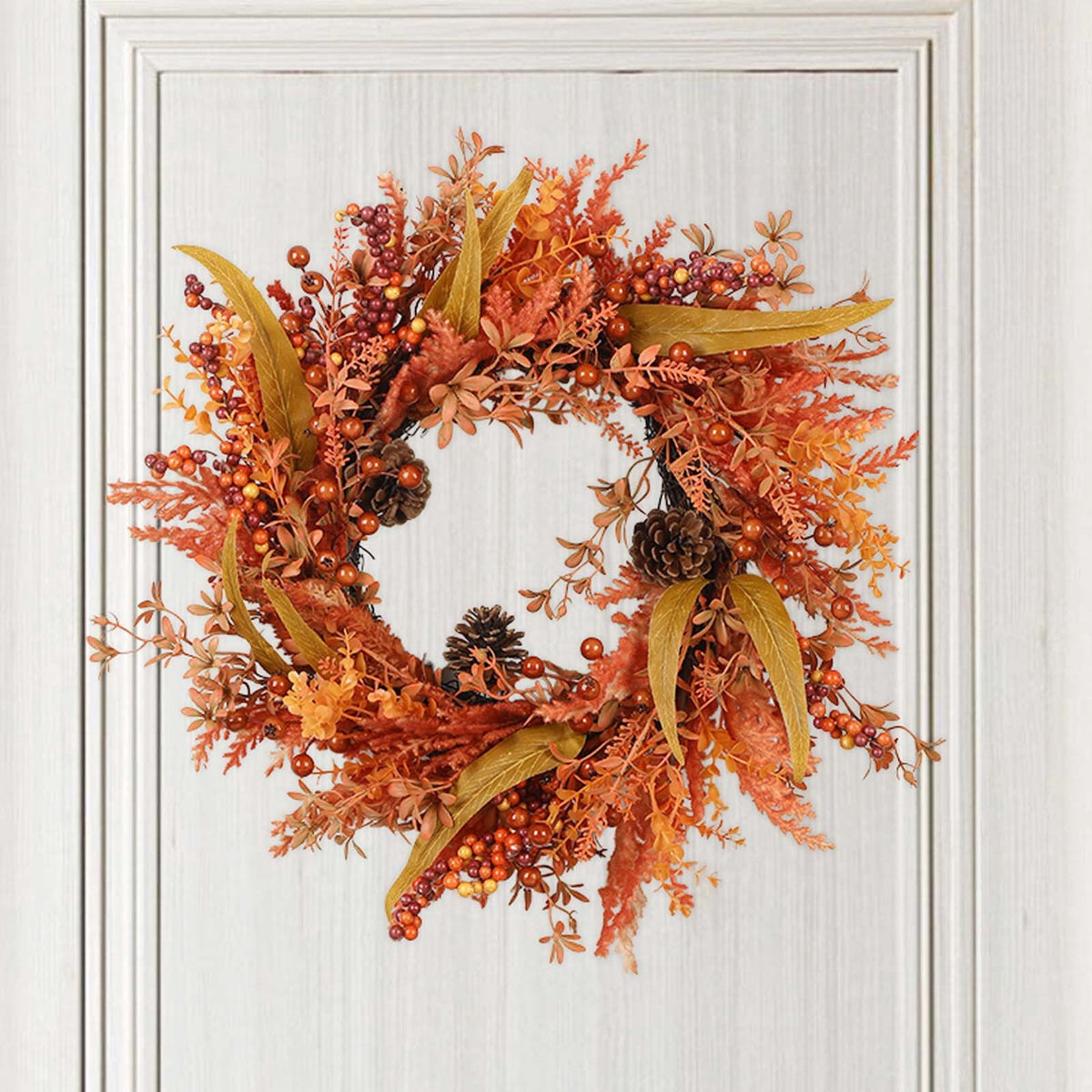 YIKA Halloween Decoration Fall Peony And Pumpkin Wreath Colorful Decorative Garland Home Decoration And Ornaments Suitable For Decoration In Multiple Scenarios F3Halloween Yard Decor