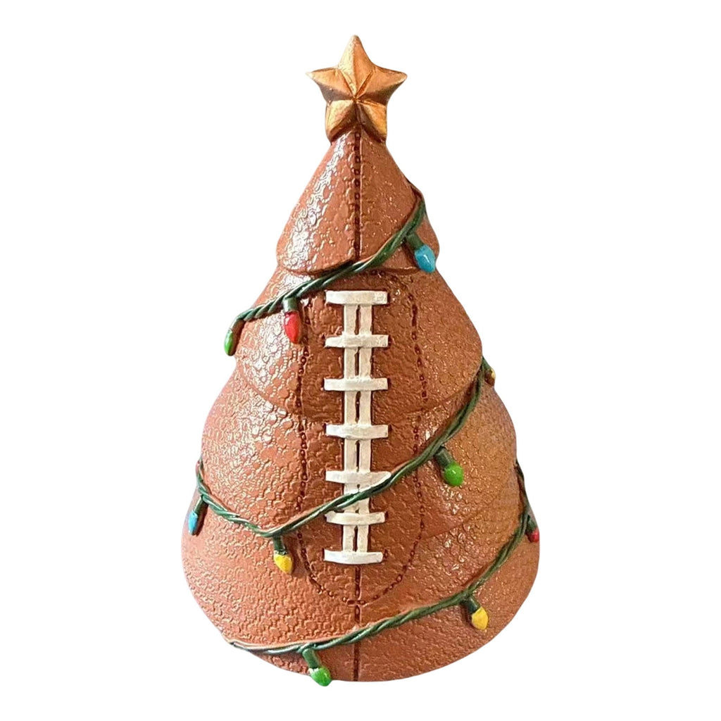 Christmas in july Decorations, Christmas Tree Resin Figurine, Sports Themed Tabletop Decor for Fall Thanksgiving Summerween, Unique Holiday Gift