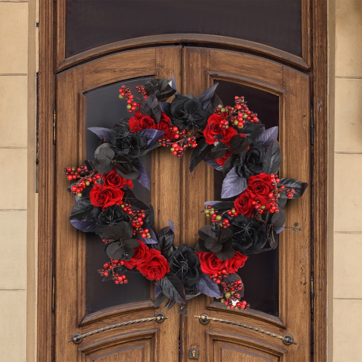 sruoe Wreaths for Front Door Clearance for Festival Outdoor Hanging Ornament, Halloween Thanksgiving Decor