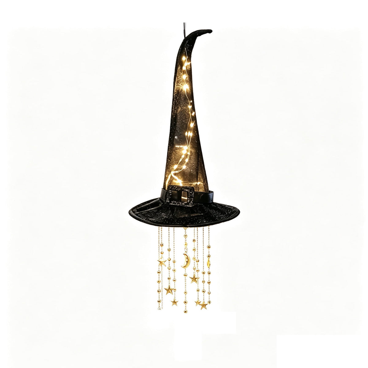 Stijggn Witch Hat Lights Halloween Glowing Lights, Waterproof Hanging Witch Hat Decorations, Warm Light Festival Ornaments for Indoor Outdoor Yard Garden Party Halloween Decor