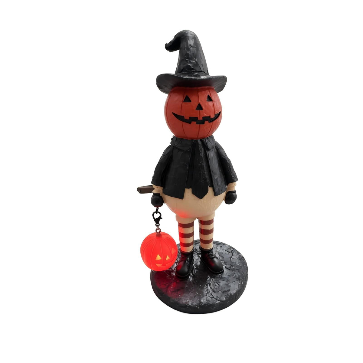 LED Lighted Blow Mold Holiday Figurine Vintage Style Glowing Character Ornament for Halloween Indoor Winter Home Decoration, 12 Inch