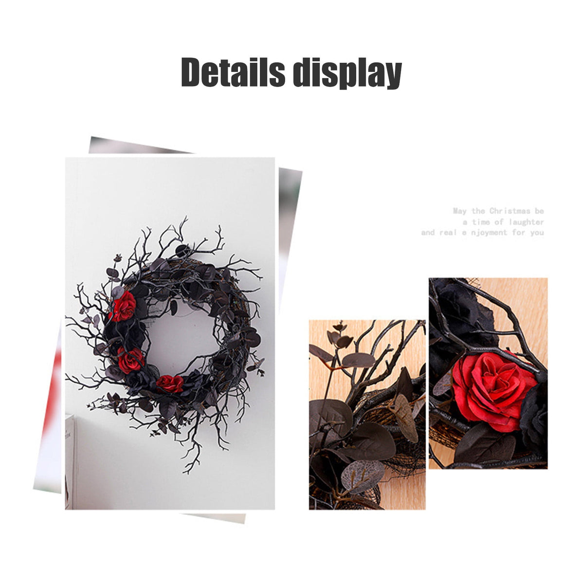 sruoe Halloween Decor, Halloween Decoration Indoor, Artificial Wreaths, Halloween Decoration Outdoor, Halloween Decoration, Halloween Wreath with LED, HHalloween Wreath for Home, Window Decor