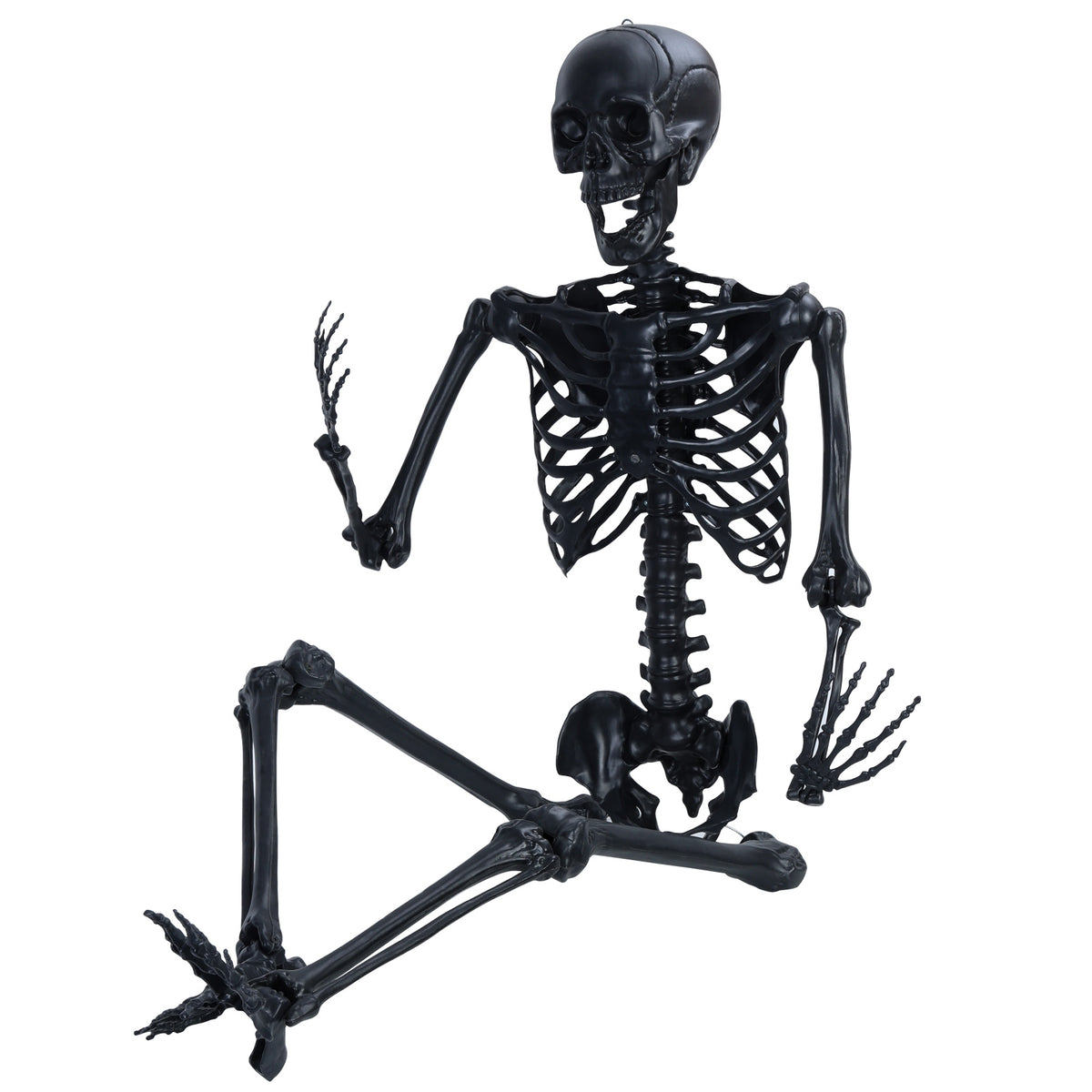 Cixusio 5.4Ft/165cm Halloween Skeleton Full Body Life Size Human Bones with Movable Joints for Indoor Outdoor Haunted House Party Halloween Props Decorations