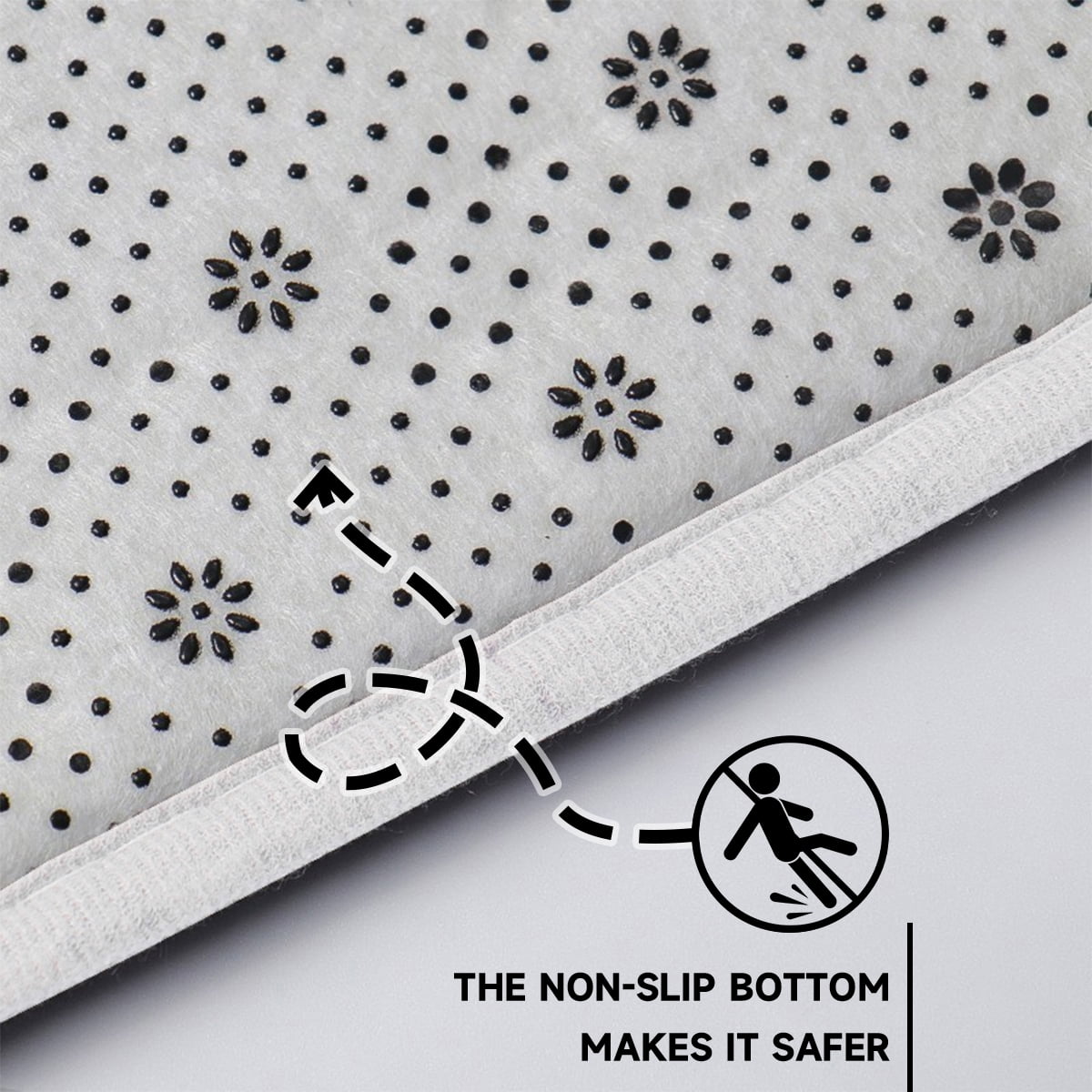 YIMEIS Halloween Orange Ghost Pumpkin Black Cat 1Pc Flannel Mat & Kitchen Rugs,Soft Non-slip,16''×24'' Inches,for Entryway Bathroom