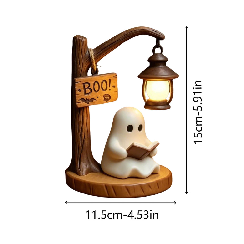 Gifts Under $20 Ghost Campfire Night Light, Flickering Flame Nightlight, Halloween 3D Cute Spooky Marshmallow Ghost Decoration for Bedroom, Spooky Season Home Halloween Decor for Ki*ds Adults
