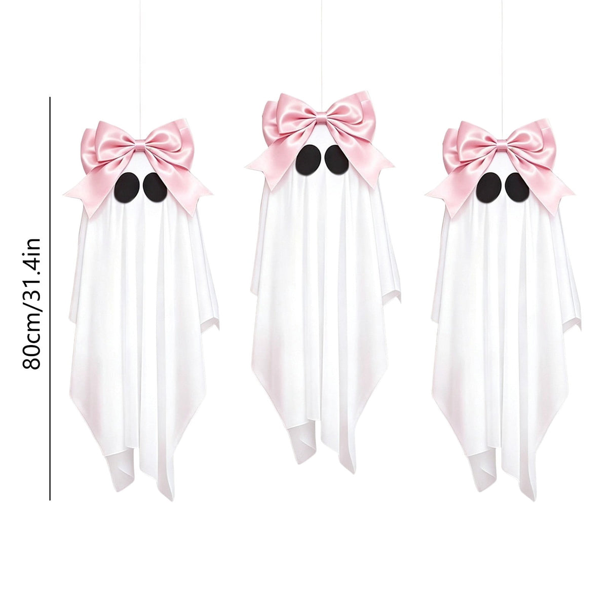 AuroraX Halloween Ghost Decor Outdoor Halloween Decoration Courtyard Tabletop Desktop Haunted Halloween Decoration for Yard Garden Pink
