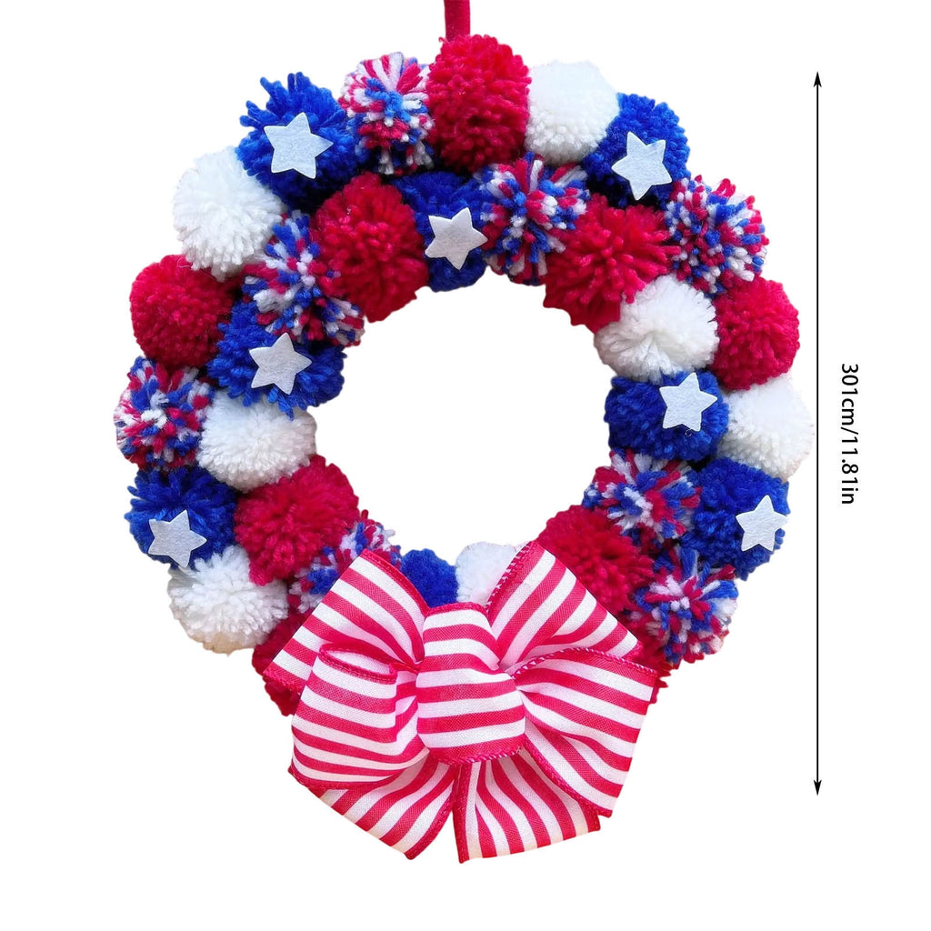 AZXY 4th of July Wreath,Patriotic Wreath,Independence Day Wreaths,Memorial Day Decorations