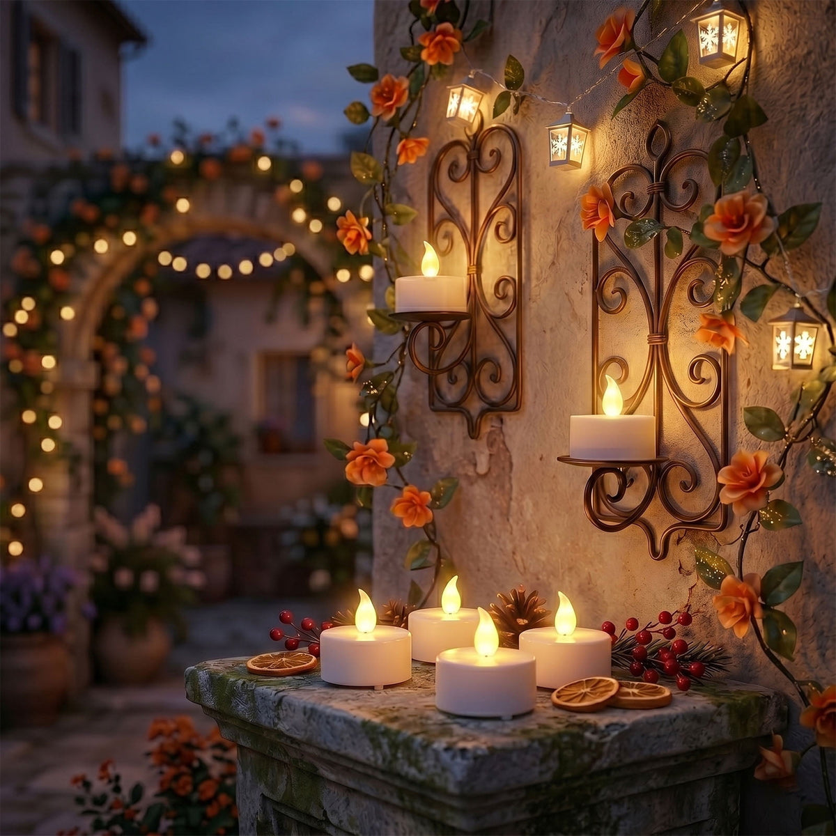 24PCS LED Tealight Candles with Remote Timer, Battery Operated Flameless Tea Light Candles, Fake Flickering Votive Candles for Home Centerpiece Table, Anniversary, Party, Halloween, Ramadan Decor