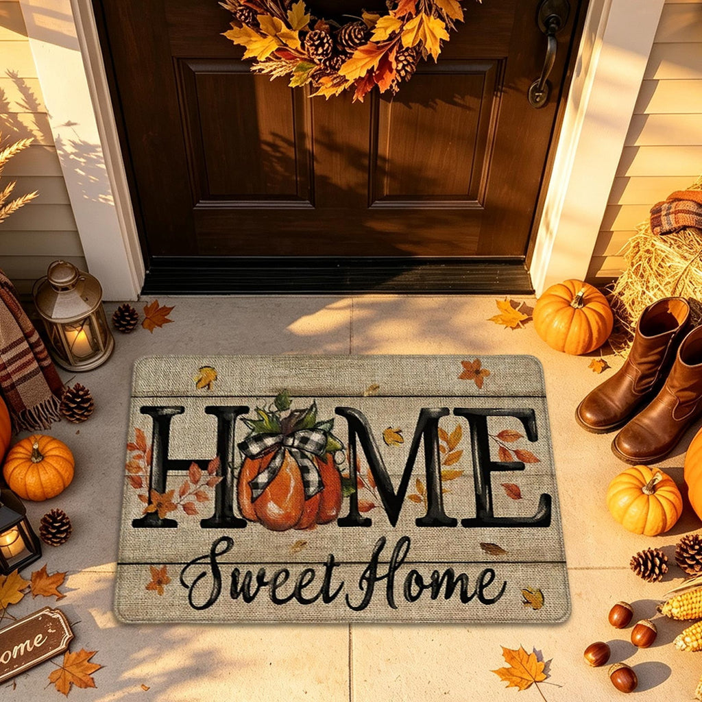 Autumn Door Mat for Entryway, 16x24 Inch, Fall-Themed Floor Doormat for Home Decor, Non-Slip Rug Mat for Living Room, Kitchen, Bedroom, Gifts for Fall Lovers (E)