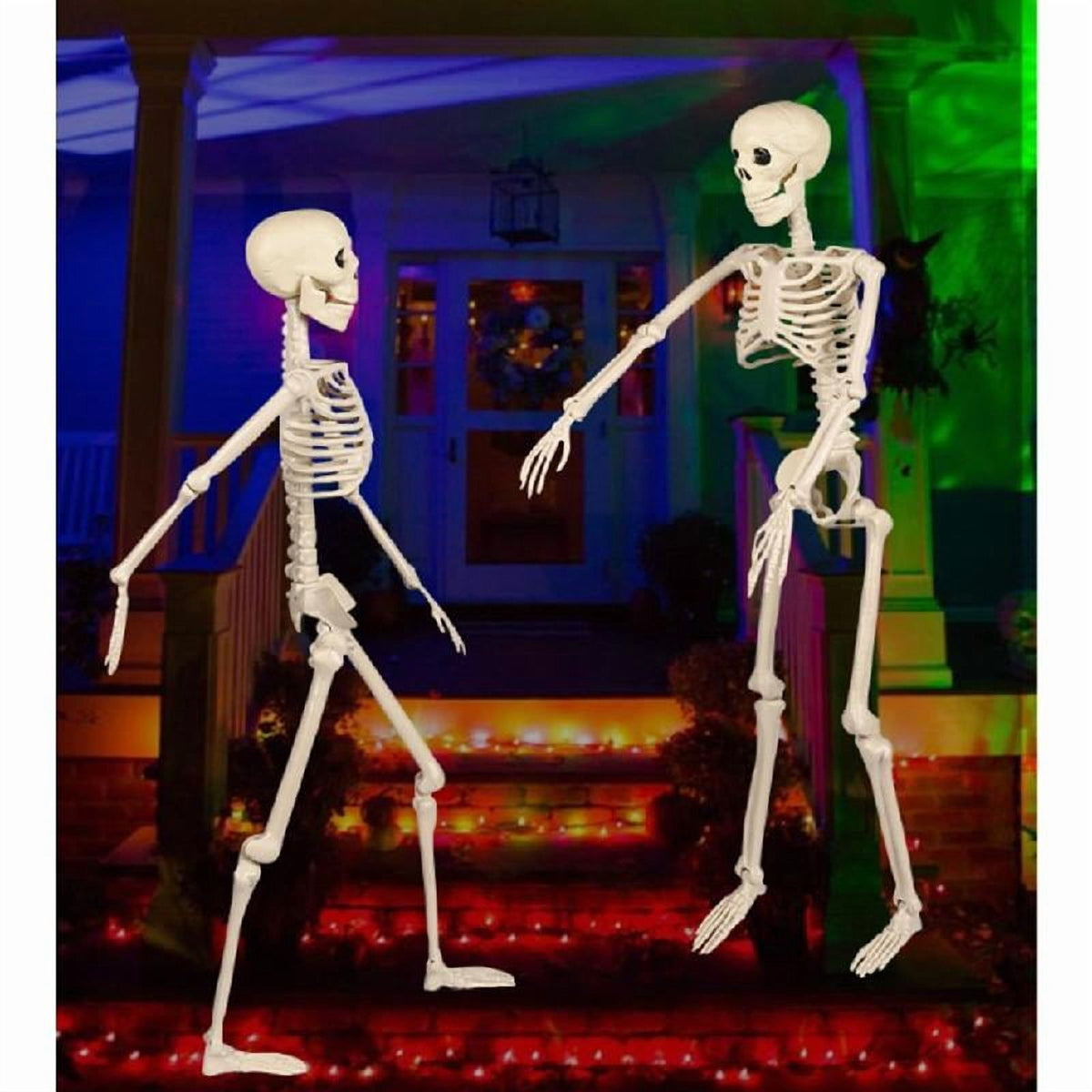 Tizuqe Poseable Halloween Skeleton with Movable Joints Realistic Full Body Bone Ornament Eerie Outdoor and Indoor Decoration