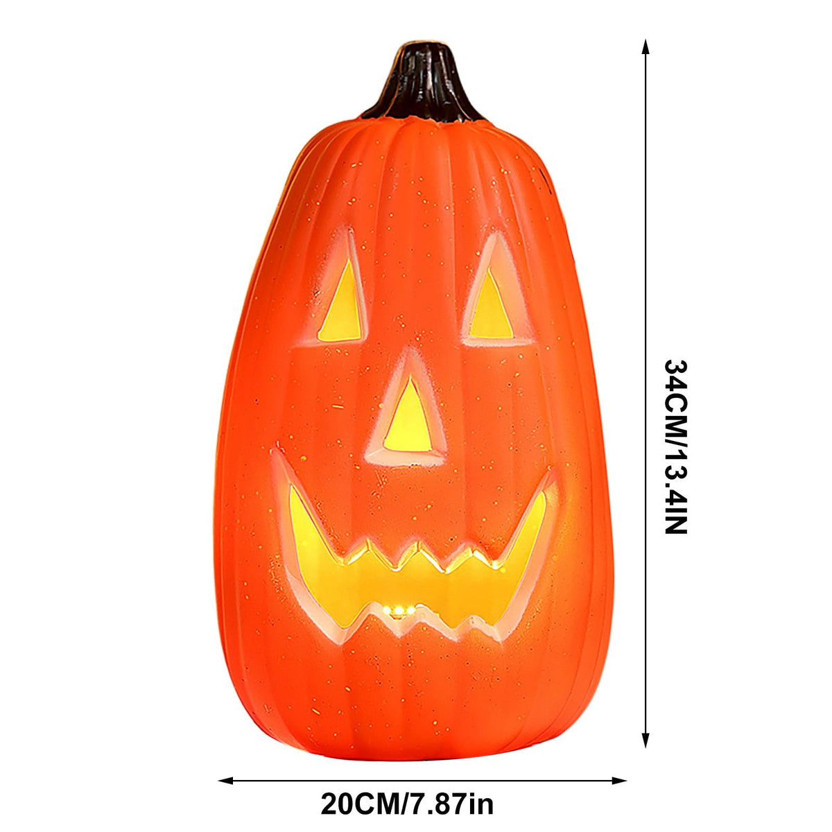 Dademeo Halloween Light Up Pumpkin Decor, Unique Tall LED Glowing Jack O Lantern, Waterproof Ornament for Yard Garden Porch Party