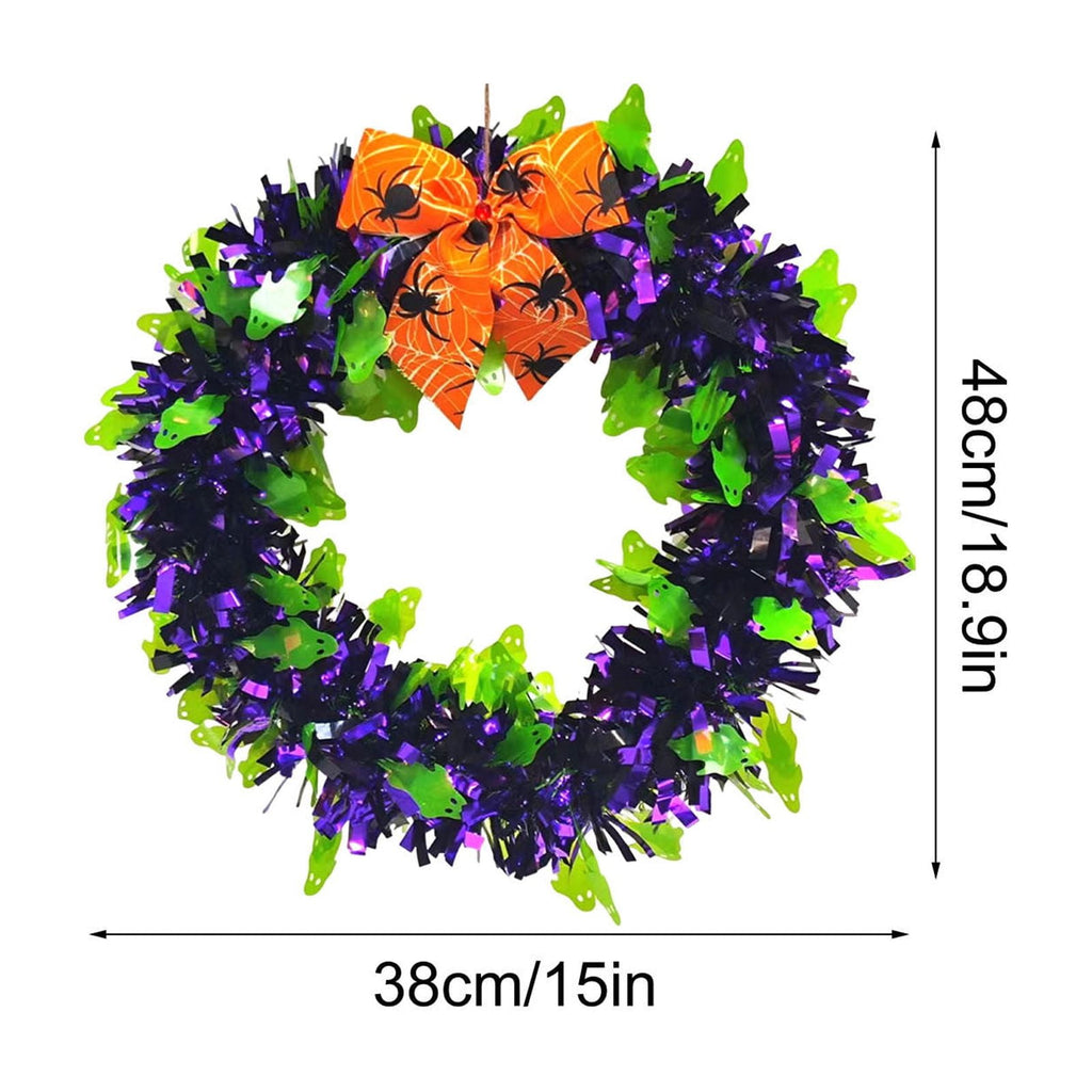 XGFHYJEH Halloween Wreath, Halloween Wreaths for Front Door, Halloween Decorations, Halloween Home Wall Decor Ornaments